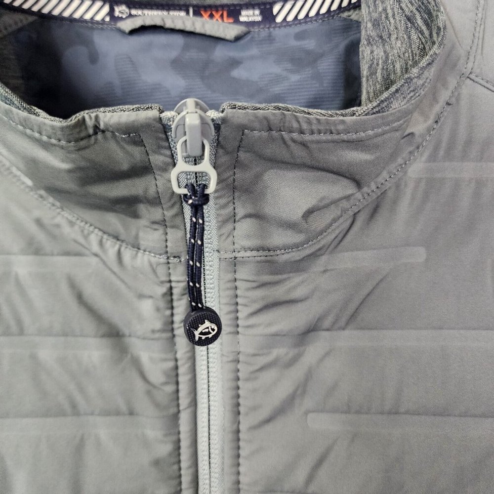 Southern Tide Men's Dark Grey Abercorn Performance Puffer Vest XXL 2XL $138 - Picture 5 of 13
